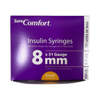 Sure Comfort Insulin Syringe 31g x 8mm, 0.3ml – Box of 100