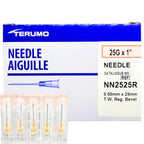Terumo Hypodermic Needle 25G x 1”, Thin Wall - Box of 100