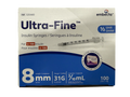 BD (Embecta) Ultra-Fine 0.3ml Insulin Syringe with 31g x 8mm Thin Wall Needle Sterile – Box of 100